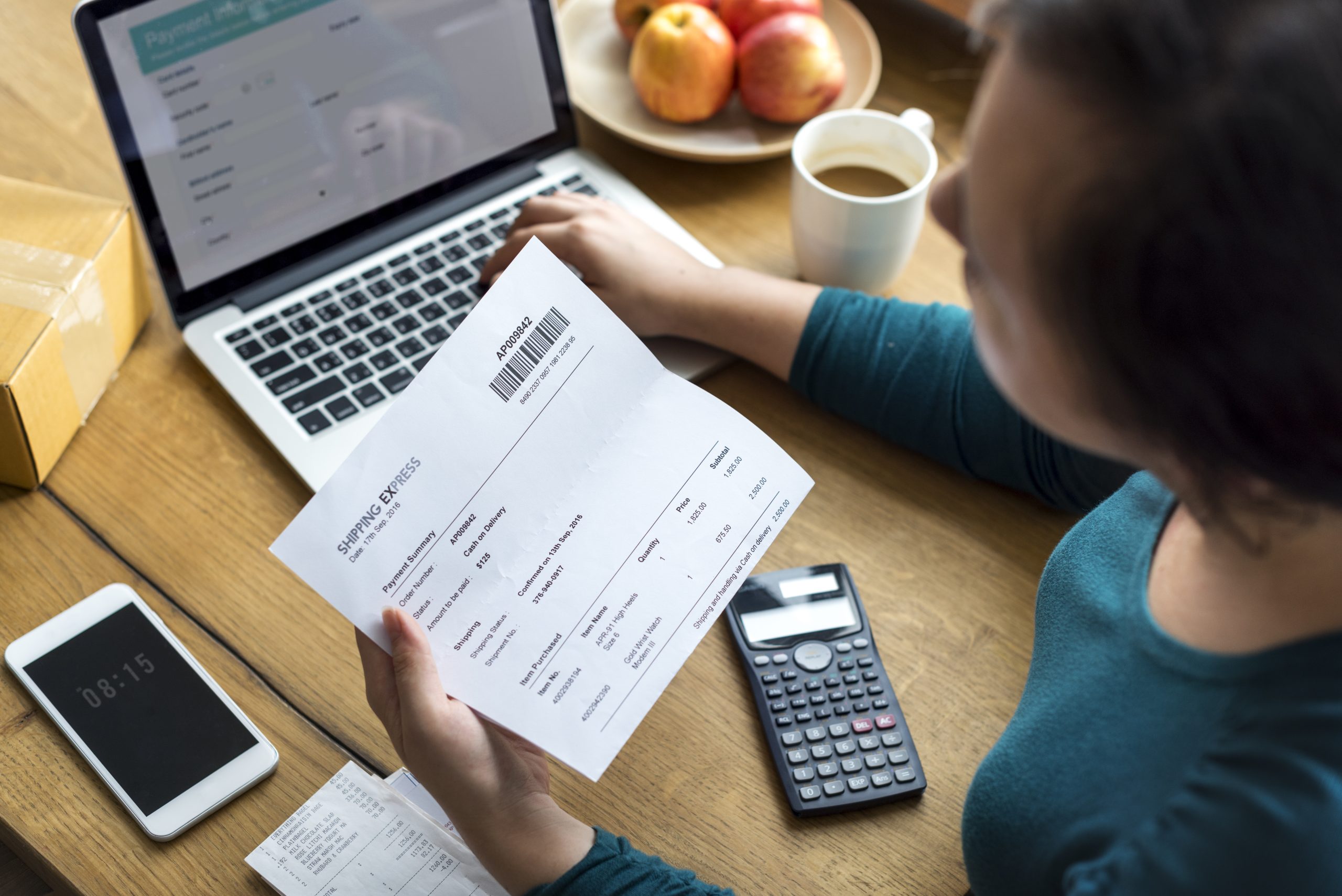 Invoice Bill Paid Payment Financial Account Concept
